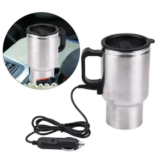 Heated Travel Mug Coffee Cup Car Charging Electric Kettle 45 ml