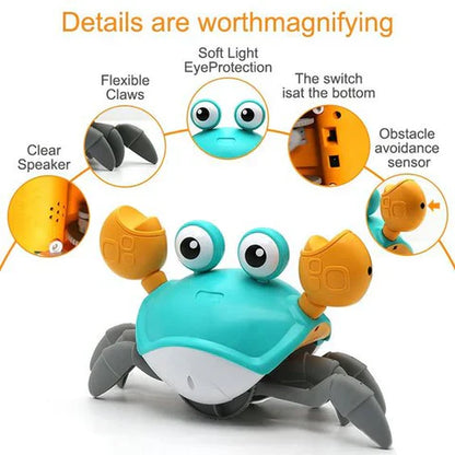 Rechargeable Crawling Crab Musical Toy (Best gift for 1st baby Birthday)