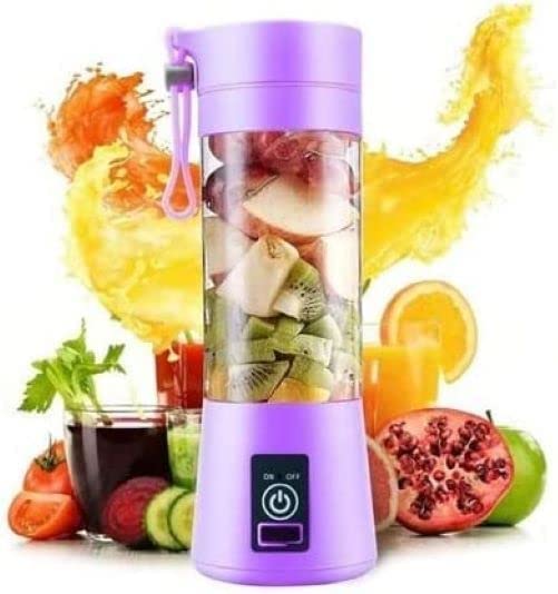 USB Chargeable Juicer Blender 6 Blades Fruit Vegetable Blender (random Color)