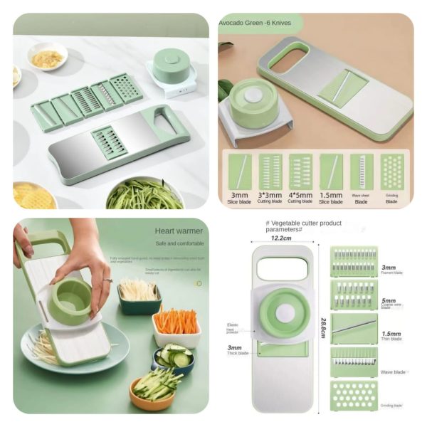 5in1 Vegetable Cutter Stainless Steel Multifunctional Grater