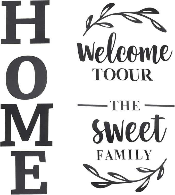 3d Wall Art “welcome To Our Home The Sweet Family” Wall Decoration For Home Office Dorm