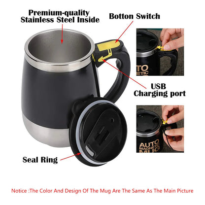 Auto Magnetic Mug – Electric Self Stirring Coffee/Tea, 400ml