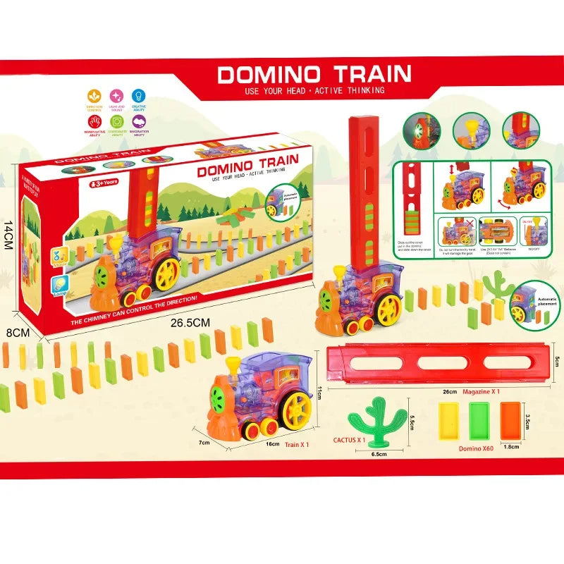 Transparent Electric Domino Train