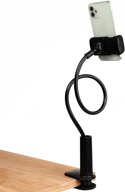 Phone Holder 360 Adjustable With Sturdy Flexible Long Arm (black)