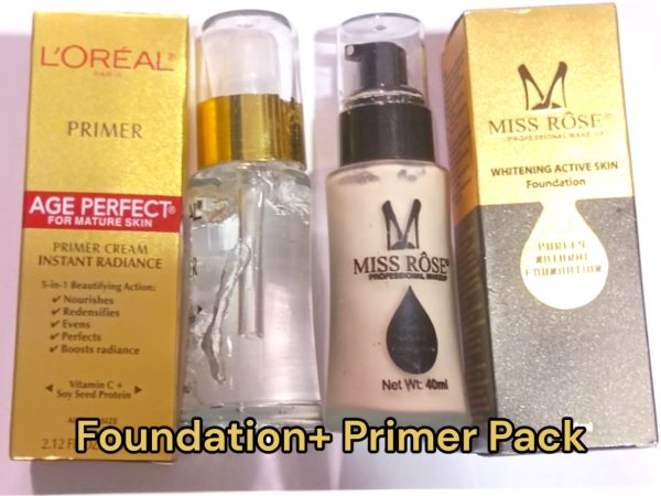 Liquid Miss Rose Foundation And L’oreal Primer Pack