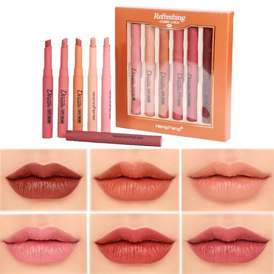 (pack Of 6) Heng Fang Refreshing Matte Lipstick