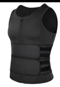 Men Body Shaper Vest Waist Trainer Double Belt Sweat Corset Top Fitness Burn